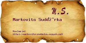 Markovits Sudárka névjegykártya